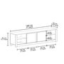 Hanah Home Soporte de TV Gris y Travertino